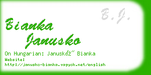 bianka janusko business card